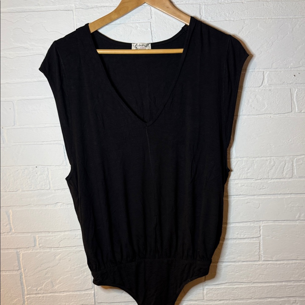 Free People Intimately Black Bodysuit